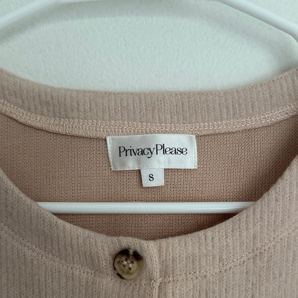 Blush Button-Up Cropped Cardigan - Picture 2 of 4